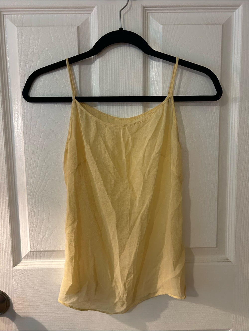 100% Silk Vintage Pale Yellow Camisole